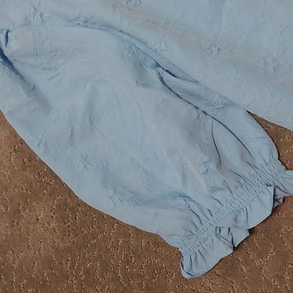 Ted Baker Light Blue Textured Blouse Size Med NWT - Picture 4 of 5